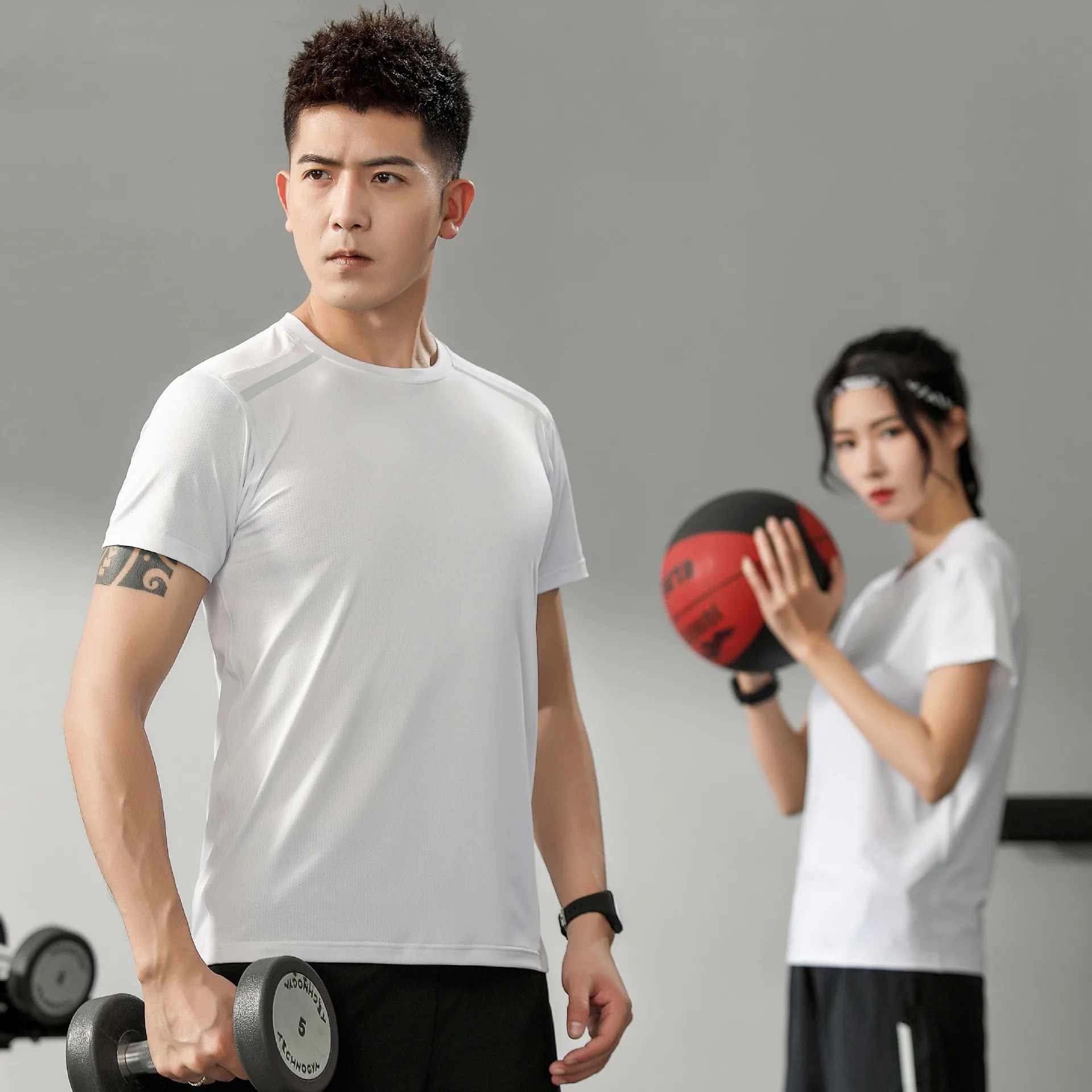 

Round neck nylon summer t-shirt custom marathon short-sleeved team work clothes advertising cultural shirt custom printed logo