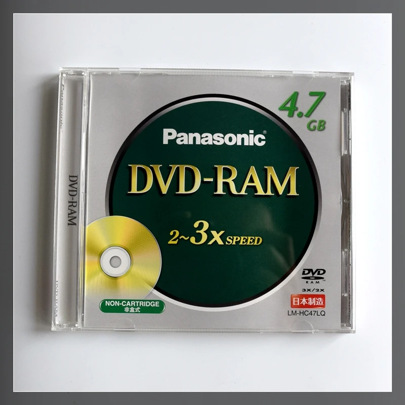1PCS Panasonic 4.7G LM-HC47LQ 12CM 2-3X SPEED DVD-RAM disc Rewriteable disc Archive CD Recording disk Non-cartridge disc