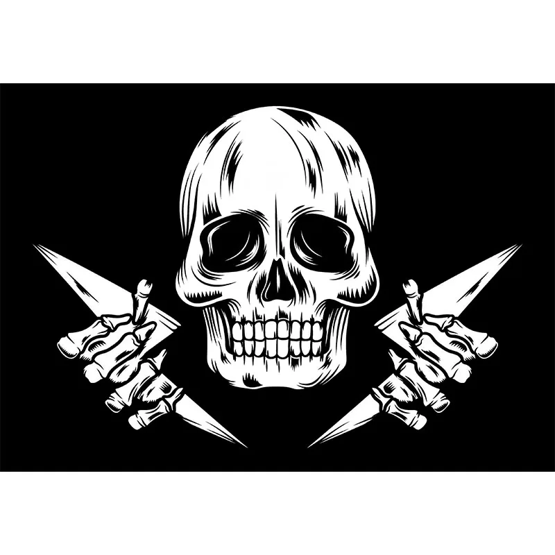 

Двойной нож череп флаг Yehoy подвесной 90*150 см для украшения