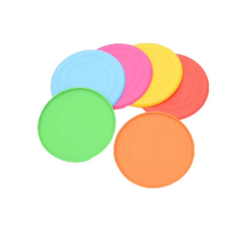 

Soft foldable pet Dogs toys flying disc training silicone soft pet toys pet training dog supplies