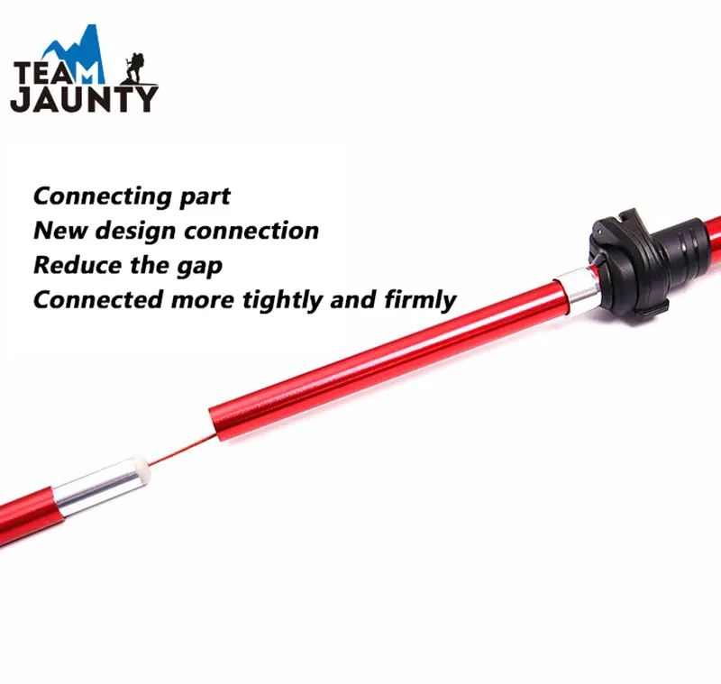 Telescopic Trekking Poles Anti Shock Hiking Stick Walking Cane Walking Sticks Folding Ultra Light Outdoor With EVA Rod Grips Ski