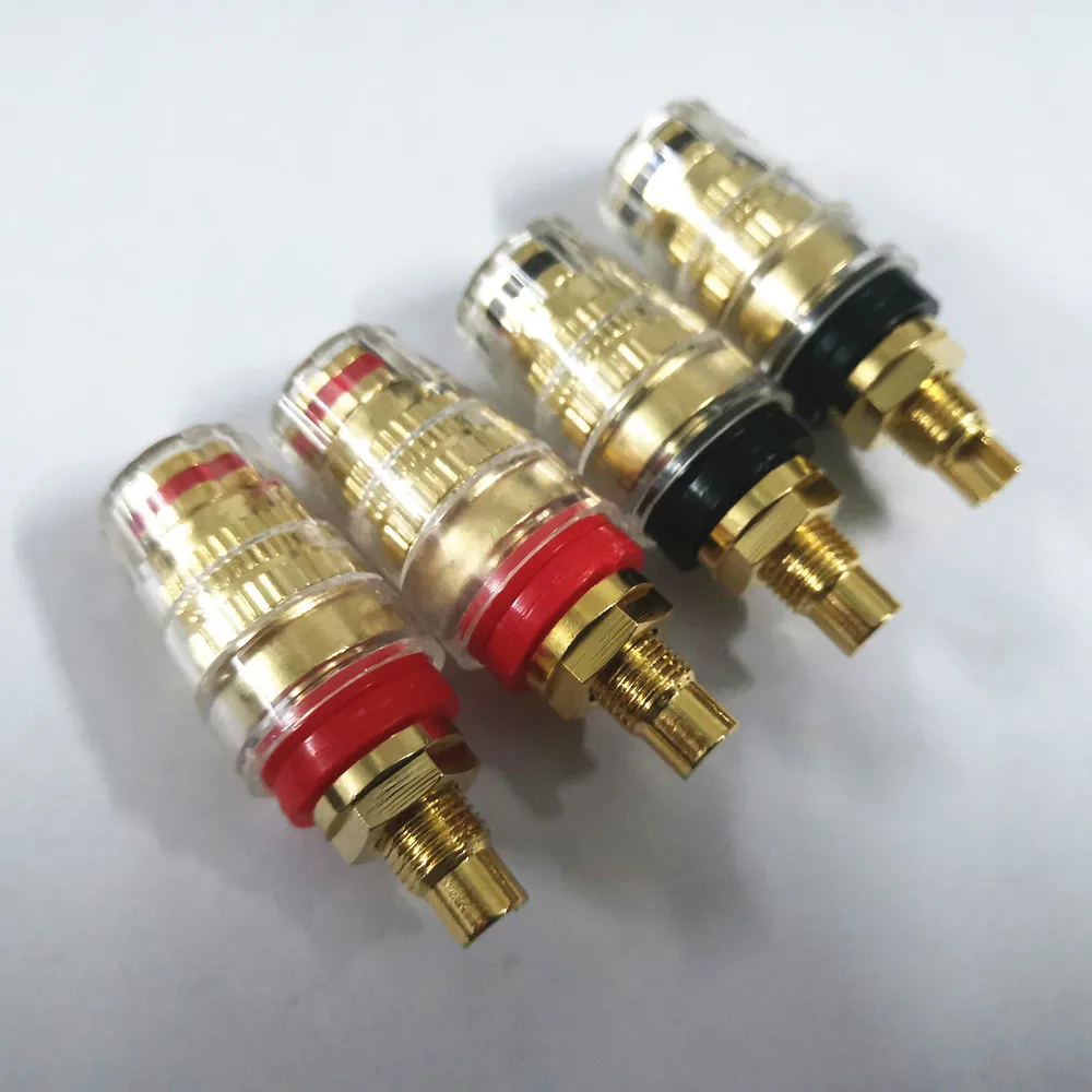 4 мм штыревой штырь латунный позолоченный Hifi терминалы связывания банан разъем