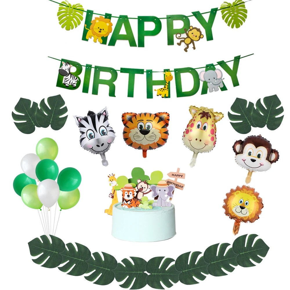 Воздушный шар из фольги в виде животного для вечевечерние джунглях зоопарк