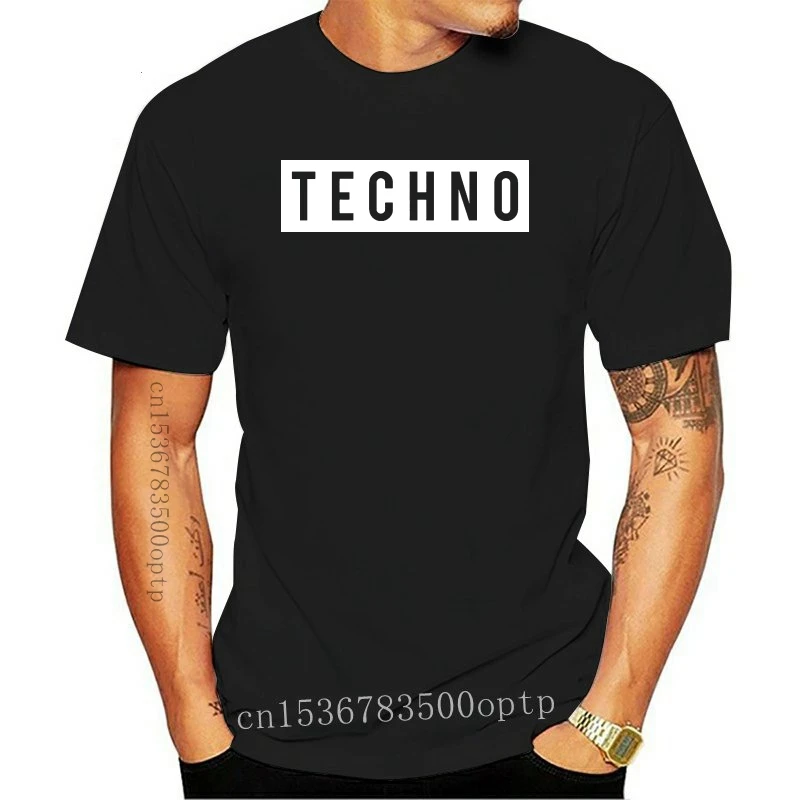 

New TECHNO BLOCK Graphic Slogan Printed T-Shirt Tee Top Black Underground Detroit 100% cotton tee shirt tops wholesale tee