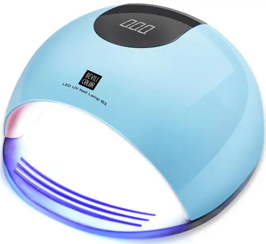 Blue 72 Вт Светодиодный УФ-светильник для сушки ногтей с таймером 30s 60s 120s гелевая лампа для сушки всех гелей умная ледяная лампа автоматический датчик для маникюра ногтей - Цвет: Blue
