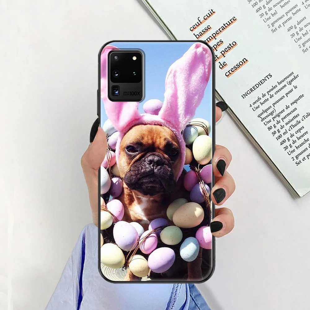 Чехол-накладка для Samsung Galaxy Note 4 8 9 10 20 S8 S9 S10 S10E S20 Plus UITRA Ультрачерный с французским