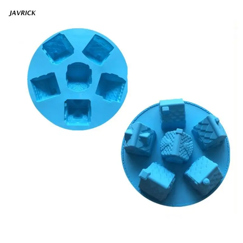 

DIY 3D Christmas Small House Cake Epoxy Resin Mold Bread Cookie Silicone Mould