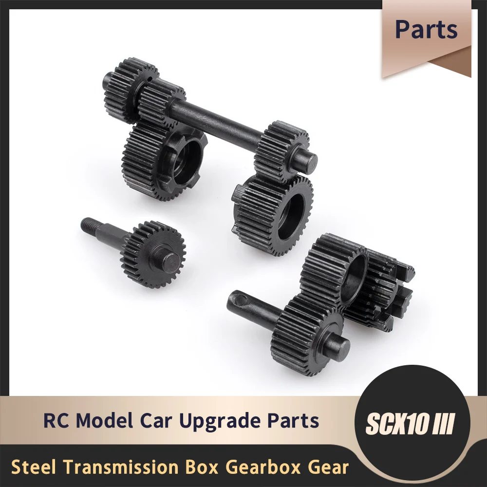 

RC Model Car 1/10 Crawler Upgrade Accessories Hardened Steel Hydraulic Transmission Box Gearbox Gear for SCX10 III AX103007
