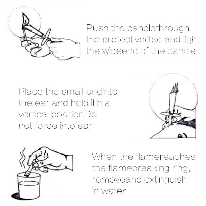 

400pcs/set Healthy Care Ear Candle Ear Treatment Ear Wax Removal Cleaner Ear Coning Treatment Indiana Therapy Fragrance Candling