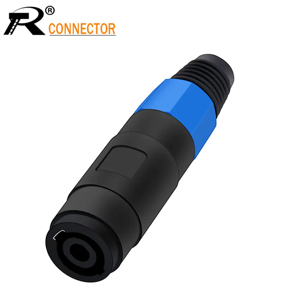 

1PC Speaker 4Pin Locking Amp Speaker Connector Solder Adapter Long Tail Professional XLR 4Pole Audio Cable Female Socket