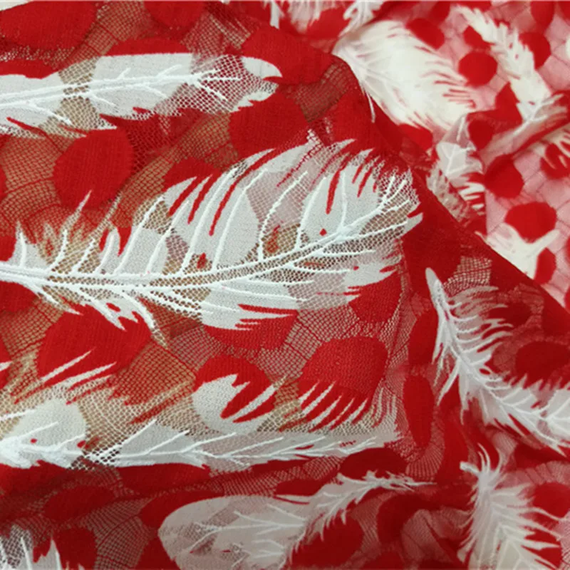 Кружевная ткань для платья латинских танцев 50 х150 см синяя черная красная с