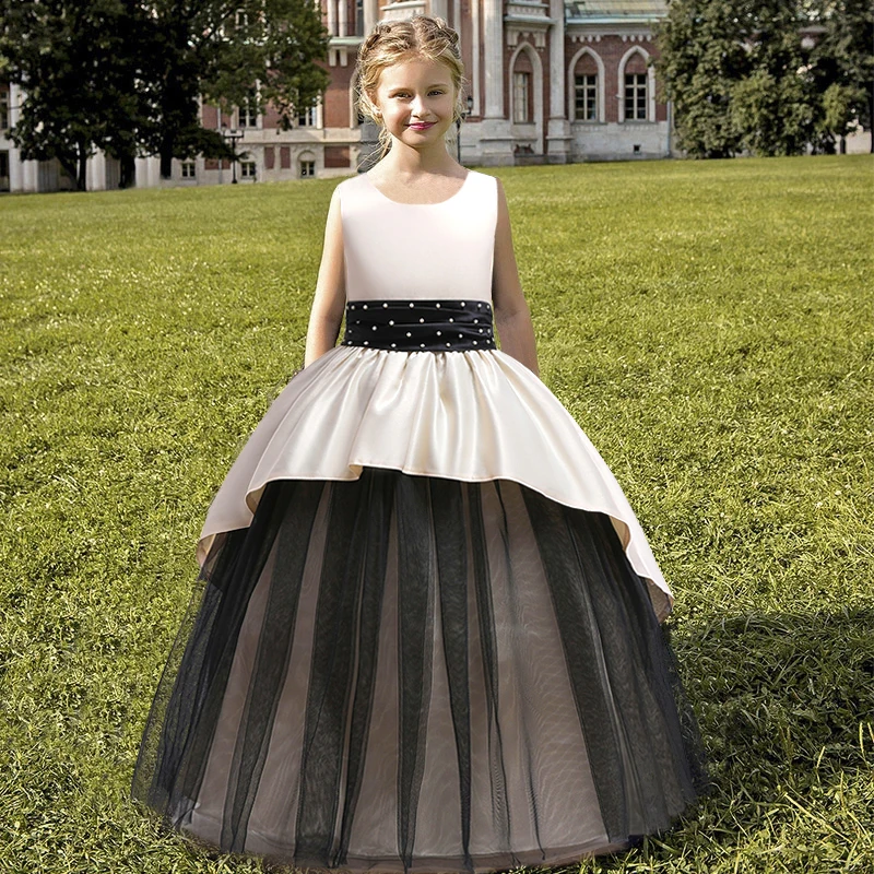 2022 Summer Teenager Costumes Girl Pageant Evening Party And Wedding Kids Dresses For Girls Long Princess Dress Beads 10 12 Year | Детская