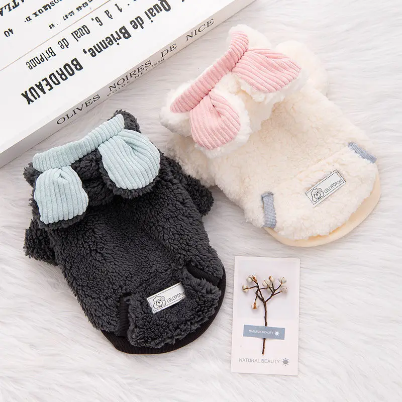 Скидка [2021 горячая Распродажа] Kitty Тедди бишон Померанский Шнауцер утолщенная теплая мягкая одежда Одежда для собак Одежда для маленьких собак