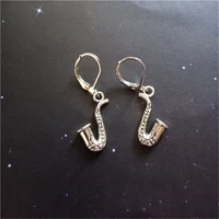 saxophone leverback earrings saxophone jewelry sax drop earrings saxophone gift music earrings music jewelry