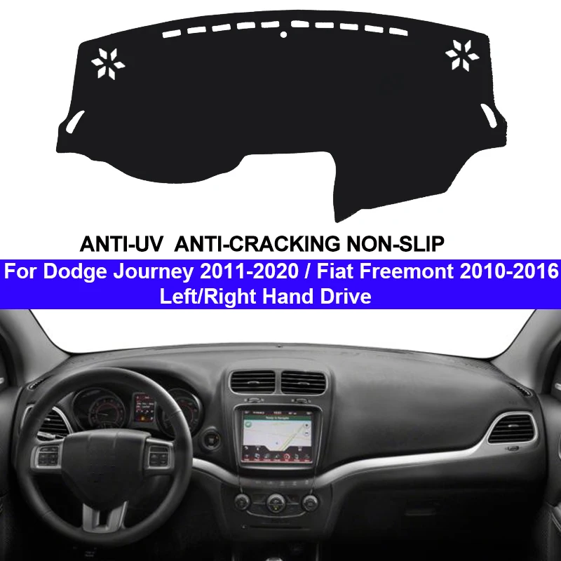 Auto Car Dashboard Cover DashMat Carpet Cape For Dodge Journey 2011 - 2020 / Fiat Freemont 2010 - 2016  Center Console Protector