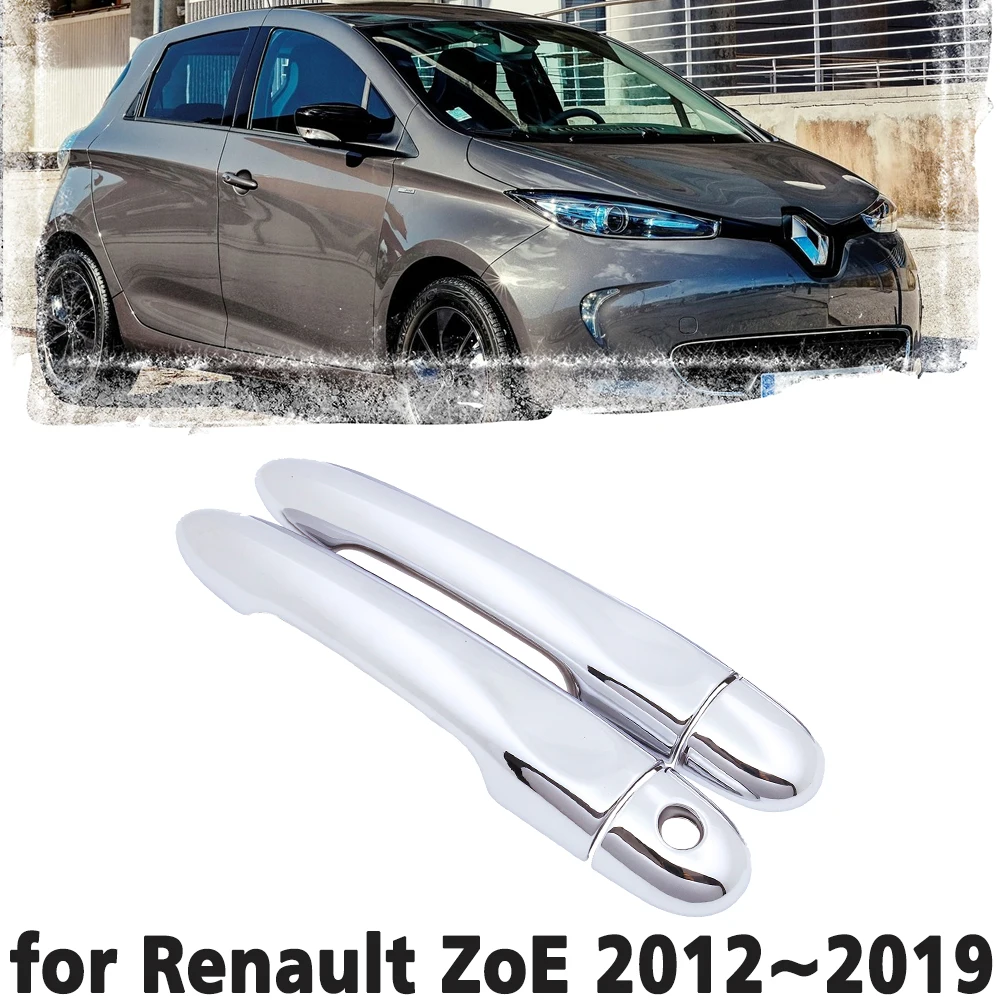 Luxury chrome door handle cover trim protection cover for Renault Zoe Z.E 2012~2019 Car accessory sticker 2013 2014 2015 2016