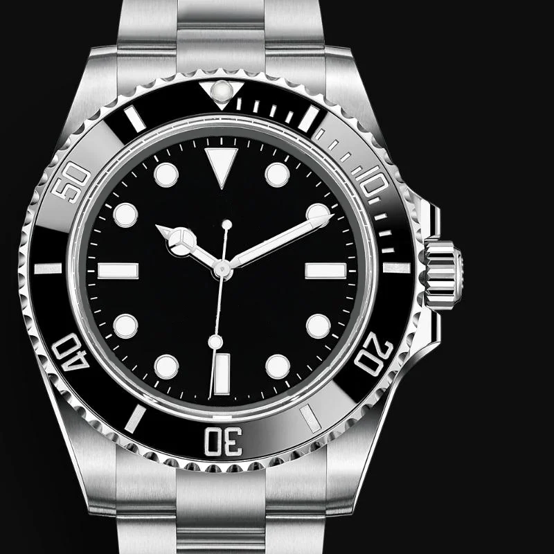 

Men's Automatic Mechanical Watch 124060 Stainless Steel eta2813 Movement 1:1 Best Version Black Ceramic Bezel