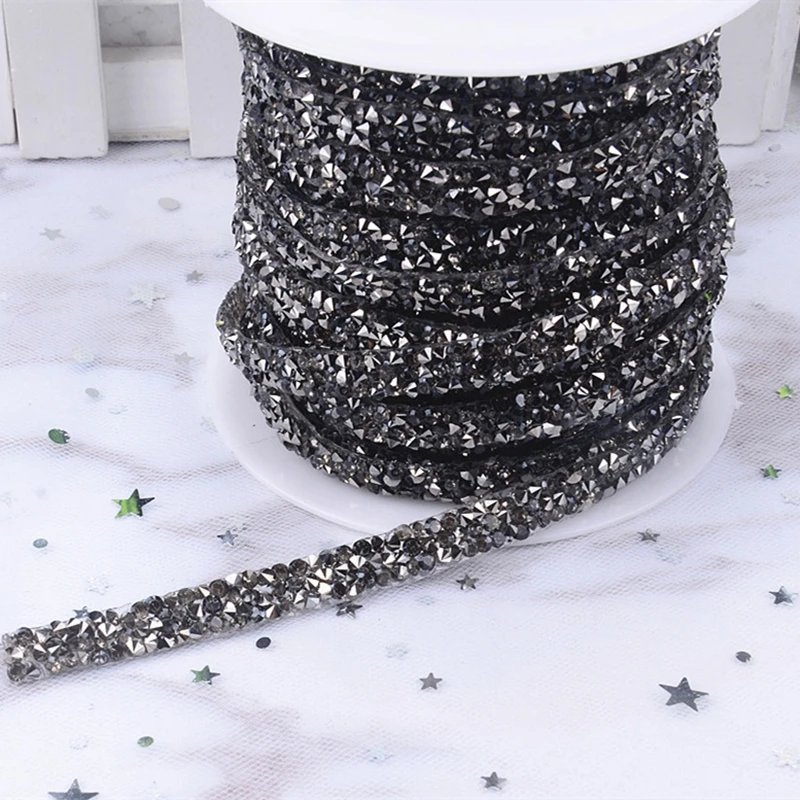 5 ярдов/лот 1 см в ширину стразы с прямой основой ленты Стразы отделкой сетки Strass