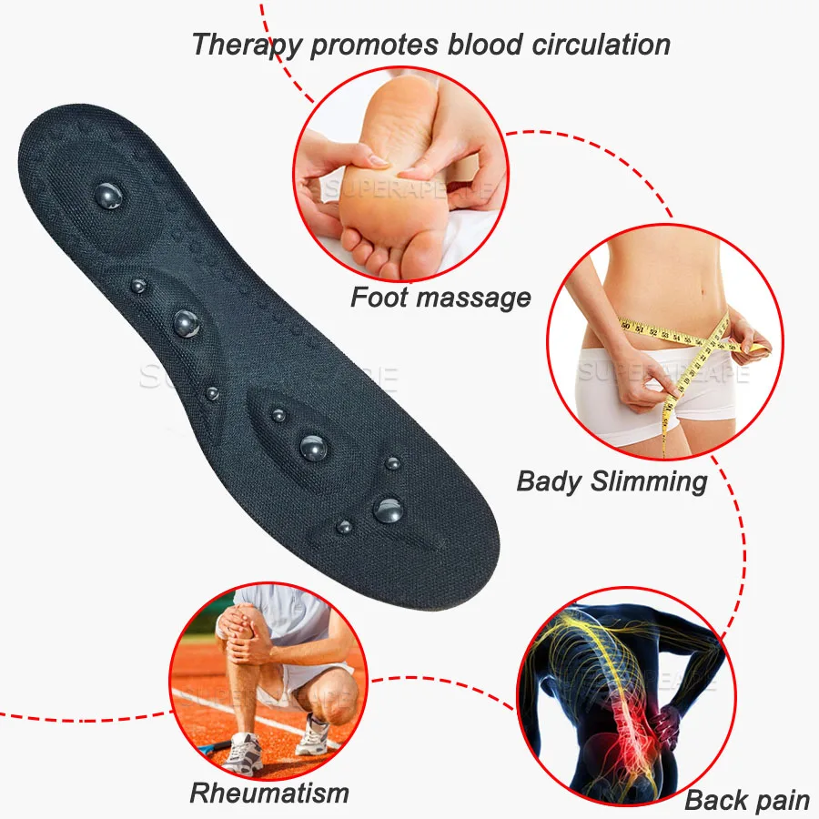 Magnetic Therapy Magnet Massage Insoles Men/ Women Acupuncture Slimming Massaging Insert Pain Relief | Обувь