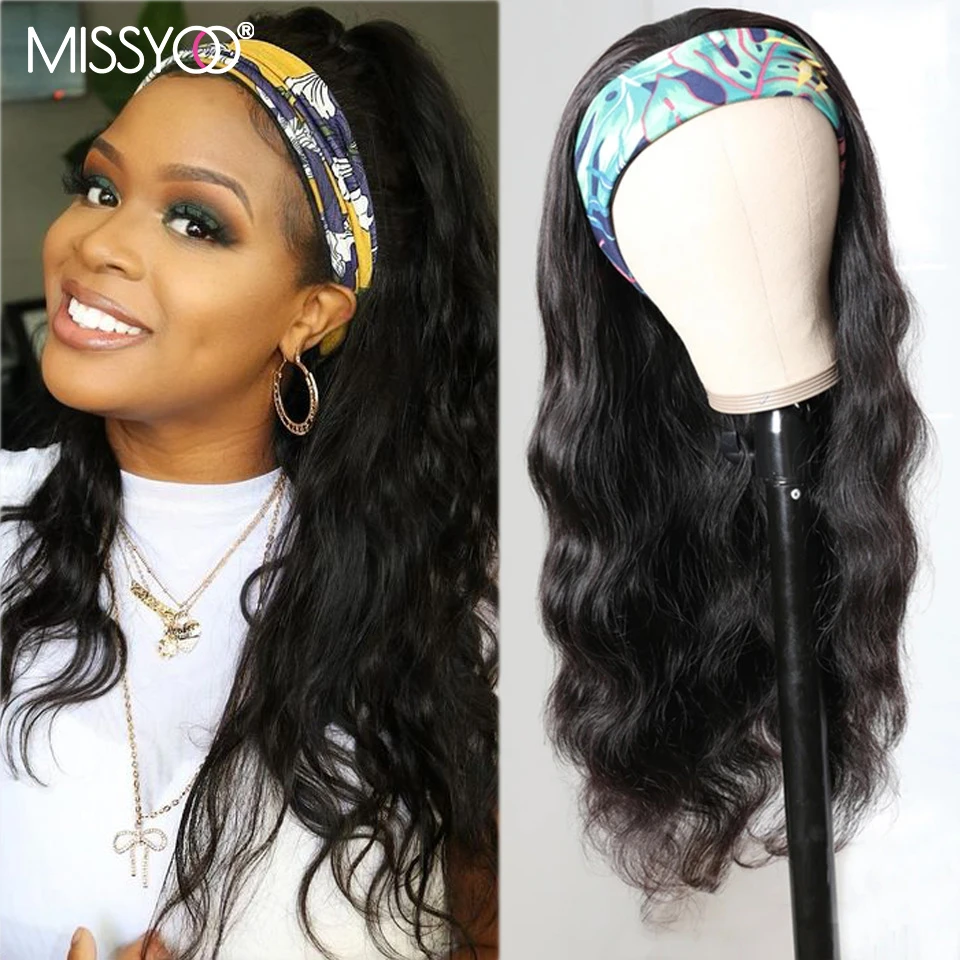 

Headband Wig Human Hair Body Wave Wigs For Black Women Brazilian Remy Hair Glueless Machine Made Wig Natural Color 150% 26Inches