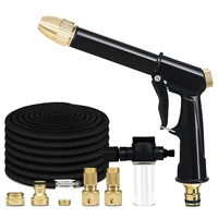 3 times telescopic hose high pressure water gun garden hose garden hose household car wash water gun garden hose watering tool