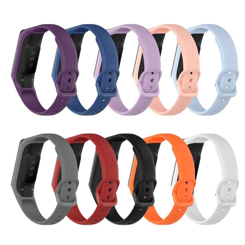 

Wristband replacement wristband rubber strap metal buckle for Samsung Fit2 strap SM-R220 Smart Watch Accessories