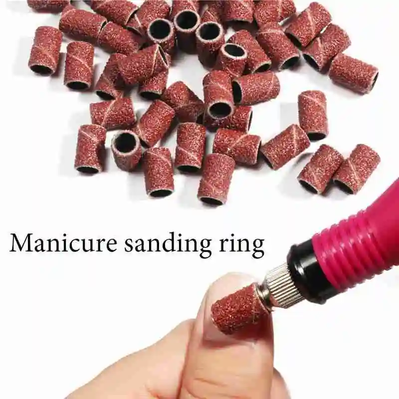 

100pcs Nail Sanding Bands For Nail Bit Manicure Pedicure Set UV Gel Replacement Remover Milling Cutter For Manicure