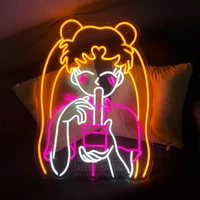 sailor moon custom led neon sign anime creative wall decor for bedroom home store creative light birthday gift