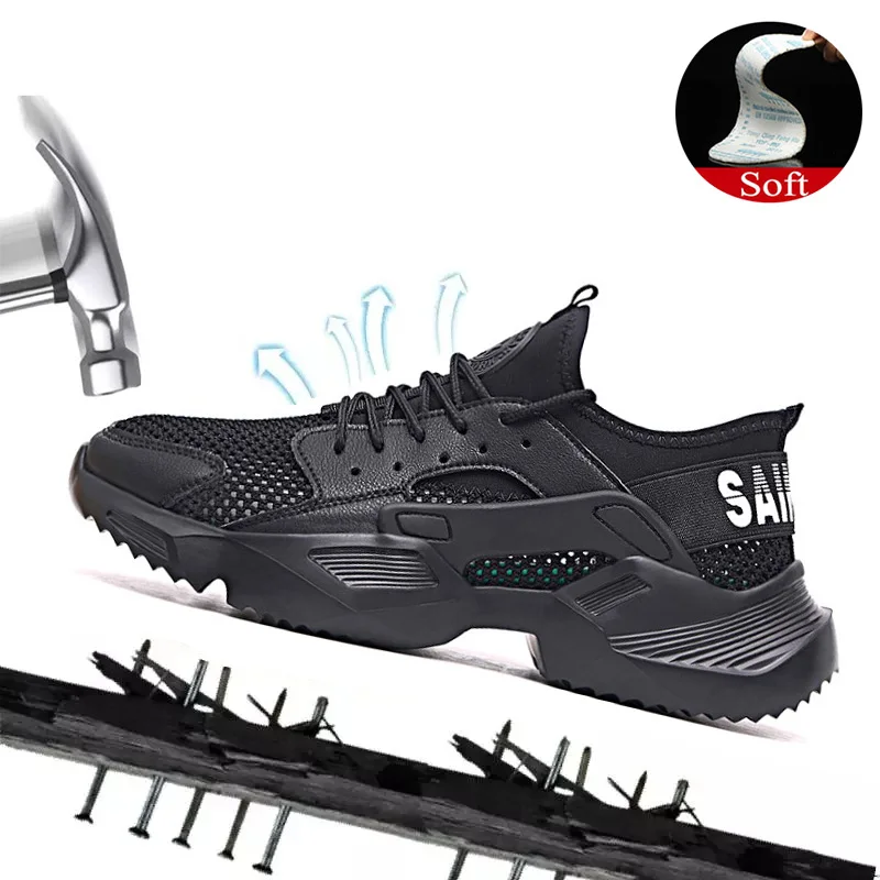 Новая выставочная Рабочая защитная обувь 2020 модные кроссовки ультралегкие с