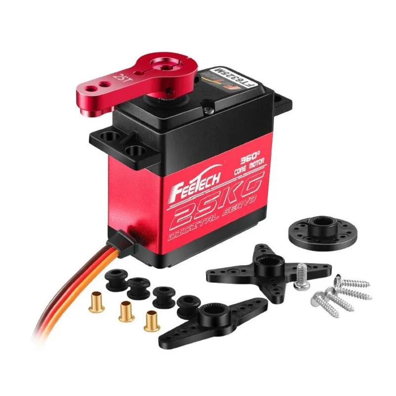 FEETECH FT6325M цифровой сервопривод 7,4 в 25 кг. См 360 градусов Магнитный стальной сервопривод RC