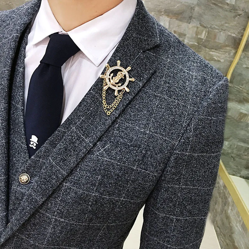 Мужской твидовый костюм винтажный Свадебный в клетку из 3 предметов |