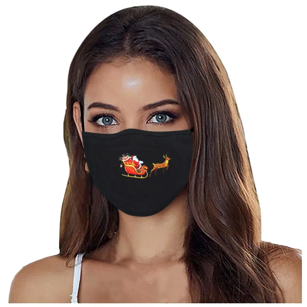 

Christmas Breathable Reusable Protective Mask Filter PM2.5 Mask Funny Print Mouth Face Mask mascarilla reutilizable #4