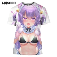 liasoso 3d print anime princess connect redive sexy girl bikini t shirt women mens casual hip hop pullover short sleeve tops