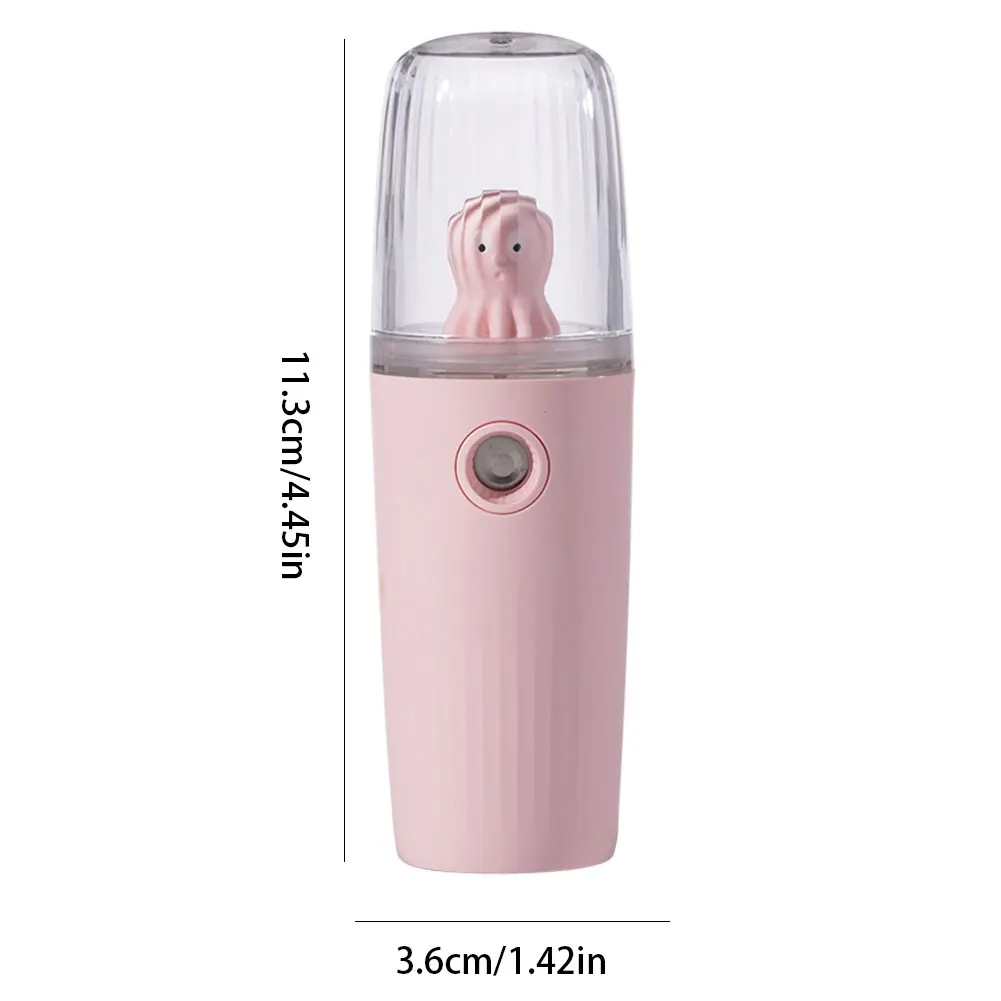 

30ml Nano Facial Mister Portable Mini Moisturizing Cool Mist Octopus Pattern Face Mist Handy Sprayer Facial Steamer Sprayer