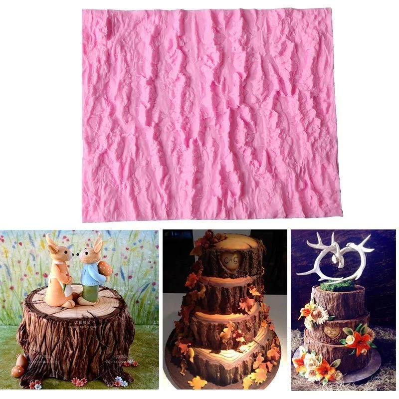 

Creative Bark Silicone Cake Mold Fondant Mold Wood Grain Cake Decorating Tools