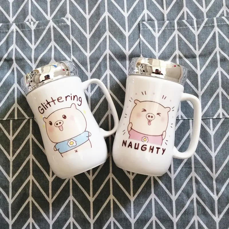 Креативная кружка керамическая чашка милая пара кофейная Корейская Женская