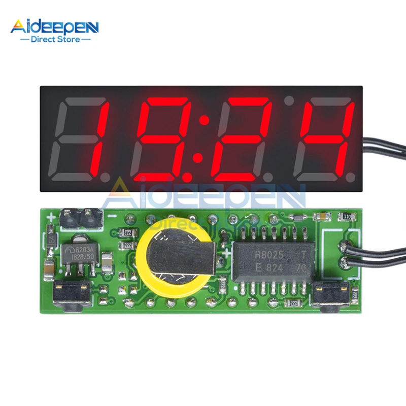 Red DC 5 V-30 V 3 в 1 светодиодный DS3231 DS3231SN цифровые часы Температура Напряжение модуль часы с градусником вольтметр доска красный/синий/зеленый - Цвет: Red