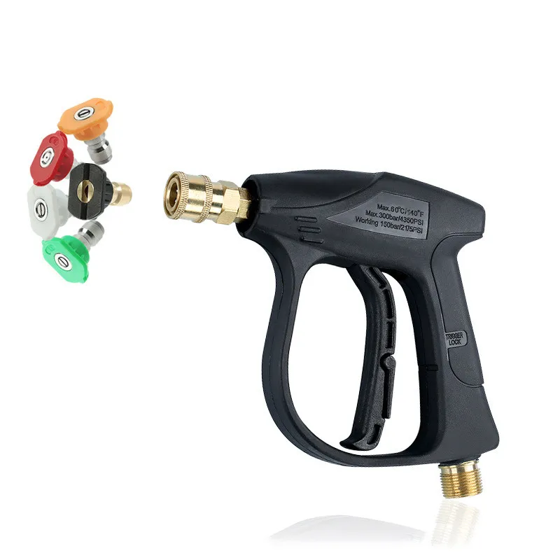 Short Wand High Pressure Washer Handle Gun 3000 PSI Max 5 Pr