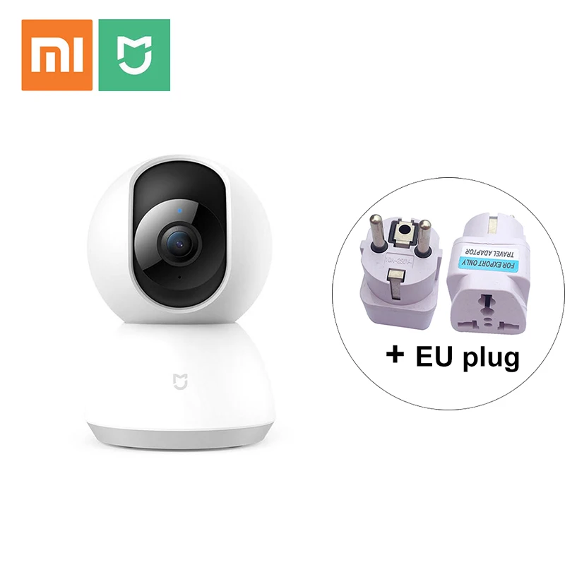 Новая Оригинальная Xiaomi mi jia камера s 1080P умная камера IP Cam Веб-камера видеокамера 360 Угол Wi-Fi беспроводная камера ночного видения для mi home - Цветной: add EU plug