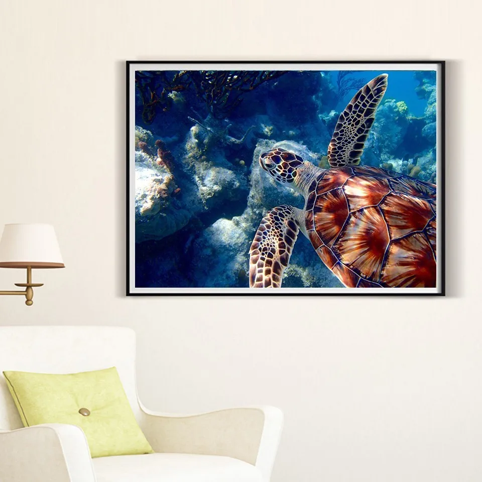 AZQSD Алмазная картина морская черепаха вышивка морского дна 5D Сделай Сам полный