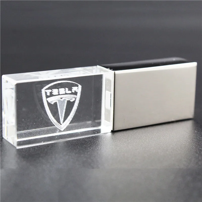 64 Гб кристалл + металл Tesla kye модель USB флэш-накопитель 4 ГБ 8 16 32 драгоценный камень