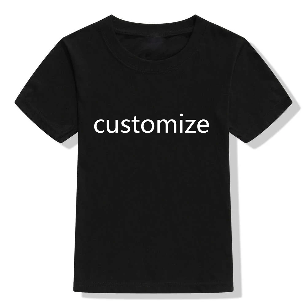 Camiseta blanca y negra personalizada para ni&ntilde;os-1