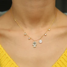 Женское ожерелье из серебра 925 пробы с фианитами|drop necklace|fashion
