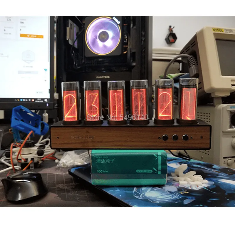 [GIXIE CLOCK] RGB часы трубки с почти светящимся свечением креативные