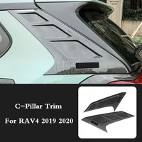 abs carbon fiber auto styling exterior front outer c pillar decorate cover trim car accessories 2019 2020 for toyota rav4 rav 4