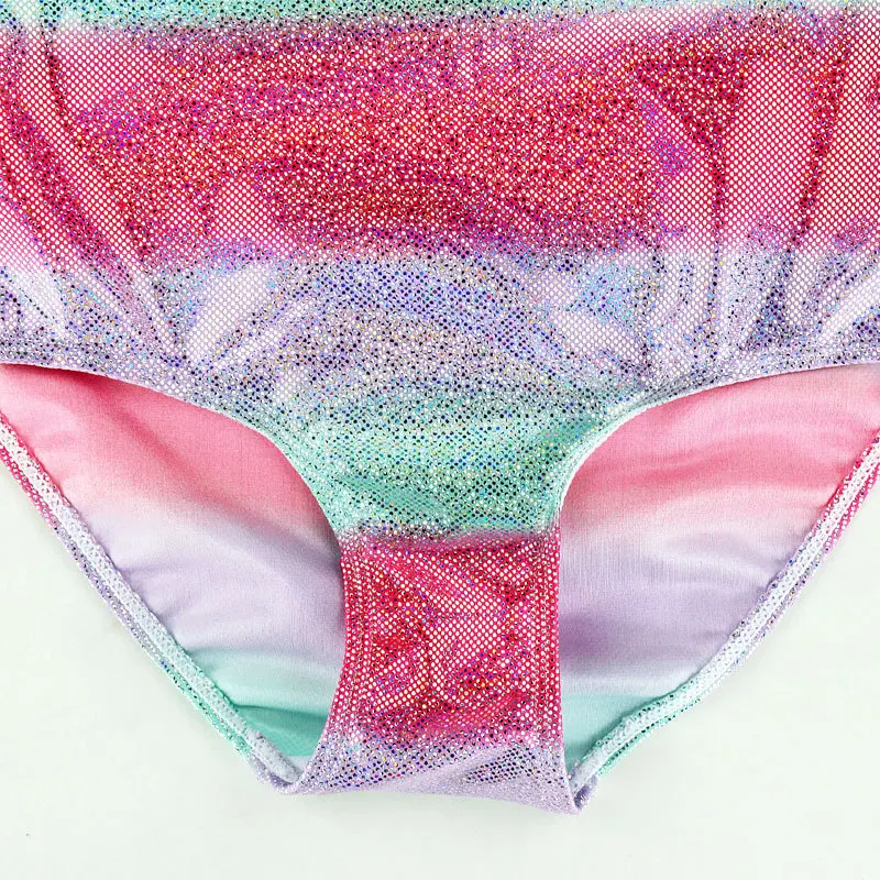 Лидер продаж детский слитный купальник для девочек серебристого цвета с