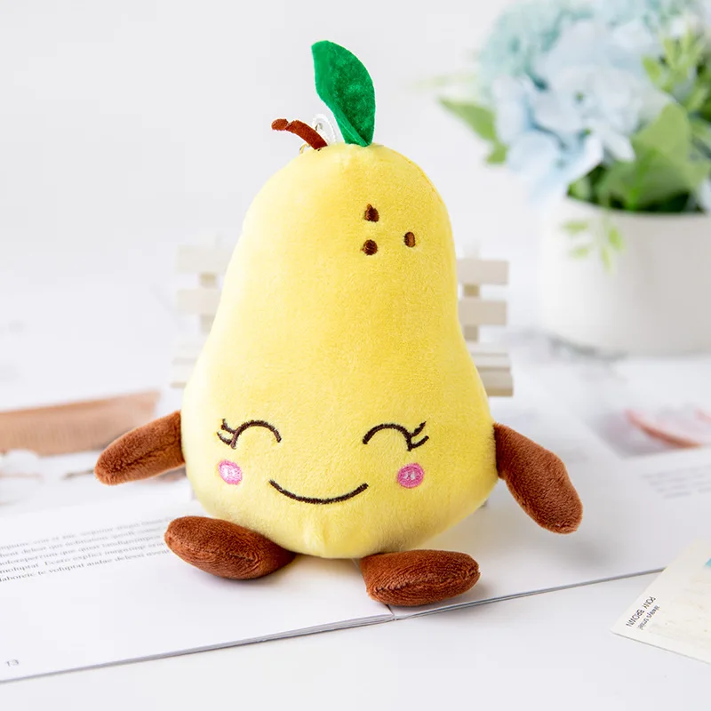 12 см плюшевая имитация фруктов лимон дракон фрукты ананас груша с выражением