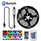 Bluetooth контроллер настенный светильник USB RGB светодиодный ночной Светильник музыка Светодиодные ленты Водонепроницаемый ТВ Подсветка светильник Спальня потолочное украшение настенный светильник