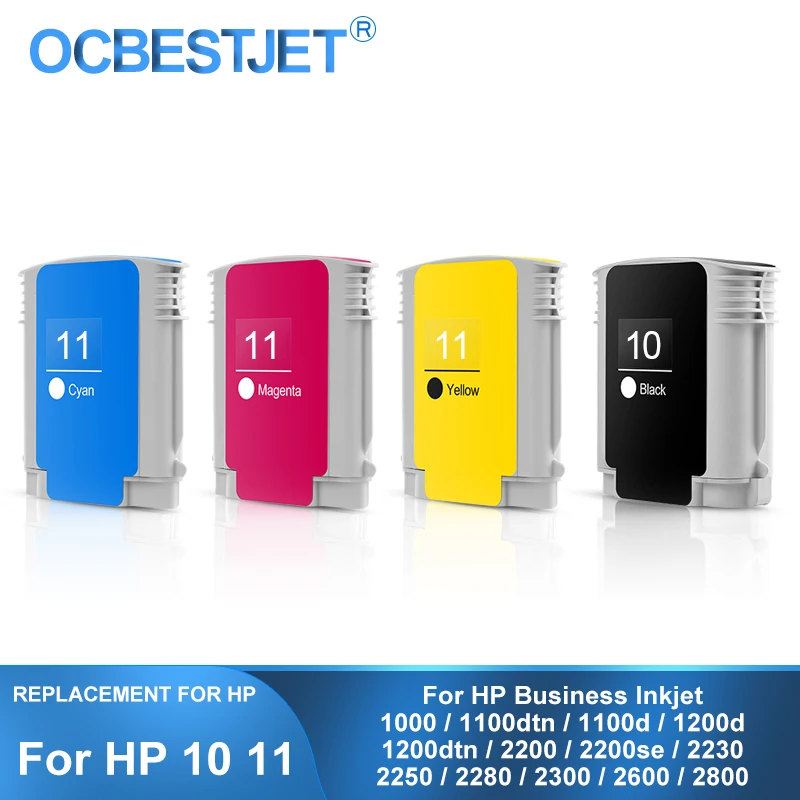 [Сторонний бренд] для HP 10 11 сменный чернильный картридж 100 110 1000 1100 1200 2200 2230 2250 2280 2300