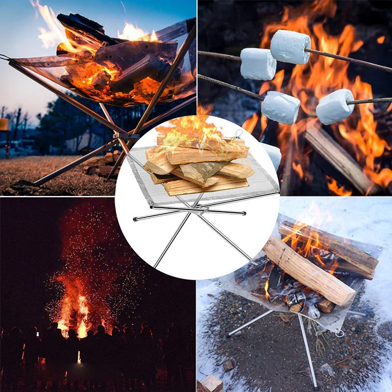 Огнестойкая подставка для ямы портативная напольная стойка твердого топлива